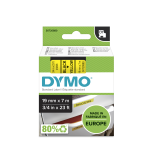 Product image for DYMO D1 BLACK ON YEL LABELLING TAPE,19MM