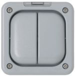 Product image for 13A SWITCH 2 GANG GREY MASTERSEAL+