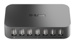 Product image for D-Link 7x USB A Port Hub, , USB 2.0 - External Power Adapter Powered