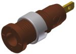 Product image for 2MM SAFETY PANEL SOCKET,BROWN,10A,CATIII