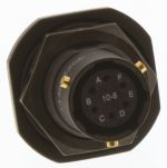 Product image for JAM NUT RECEPTACLE, 6 WAY SKT CONTACTS