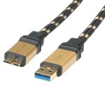 Product image for ROLINE GOLD USB3.0 CABLE A-MICROB MM