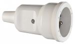 Product image for PVC INLINE SHUTTERED FRENCH SOCKET WHITE