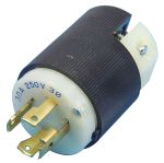 Product image for Hubbell USA Mains Plug NEMA L15-30P, 30A, Cable Mount, 250 V ac