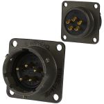 Product image for 4 way straight plug, pin contacts