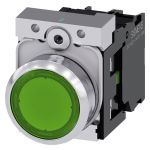 Product image for ILLUMINATED PUSHBUTTON, 22MM, GREEN