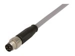 Product image for M8 CABLE ASSEMBLY 4-POLES ST/- M/- 5,0M