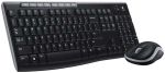 Product image for Logitech Keyboard Compact, QWERTY (UK) Black (Keyboard), Black/Grey (Mouse)