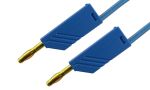 Product image for 4MM STACKABLE PLUG 1M TEST LEAD, BLUE