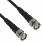 Product image for BNC PLUG/PLUG BOOTED BLACK LEAD 609MM