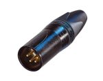 Product image for XLR 4W MALE CABLE CONNECTOR, BLACK