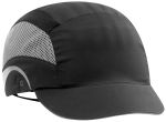 Product image for JSP Black Short Peaked Bump Cap, HDPE Protective Material