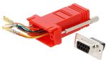 Product image for 9 WAY MALE TO RJ45 ADAPTOR-RED