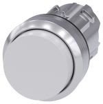 Product image for Pushbutton 22mm white raised button