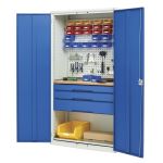 Product image for Bott 2 Door Steel Lockable Floor Standing Storage Cabinet, 2000 x 1050 x 550mm