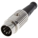 Product image for 5 WAY DIN 60 DEGREE NICKEL LINE PLUG