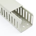 Product image for W25XH20 GREY CLOSED PVC SLOTTED TRUNKING