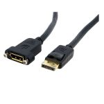 Product image for 3FT PANEL MOUNT DISPLAYPORT CABLE - F/M