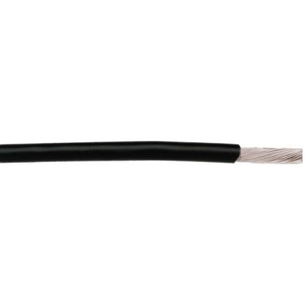 Alpha Wire Black 0.09 mm² High Temperature Wire, 2842 Series, 28