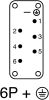 Product image for Han(R) 6P+E socket insert,35A 250690V