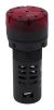 Product image for RS PRO, Panel Mount Red LED Pilot Light Complete With Sounder, 22mm Cutout, IP30, Round, 120 V ac/dc