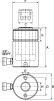 Product image for HOLLOW CYLINDER,13TON 42MM STROKE