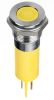 Product image for 14mm flush hyper bright LED,yellow 24Vdc