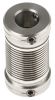 Product image for Huco Electrodeposited Nickel 12mm OD Bellows Coupling With Set Screw Fastening