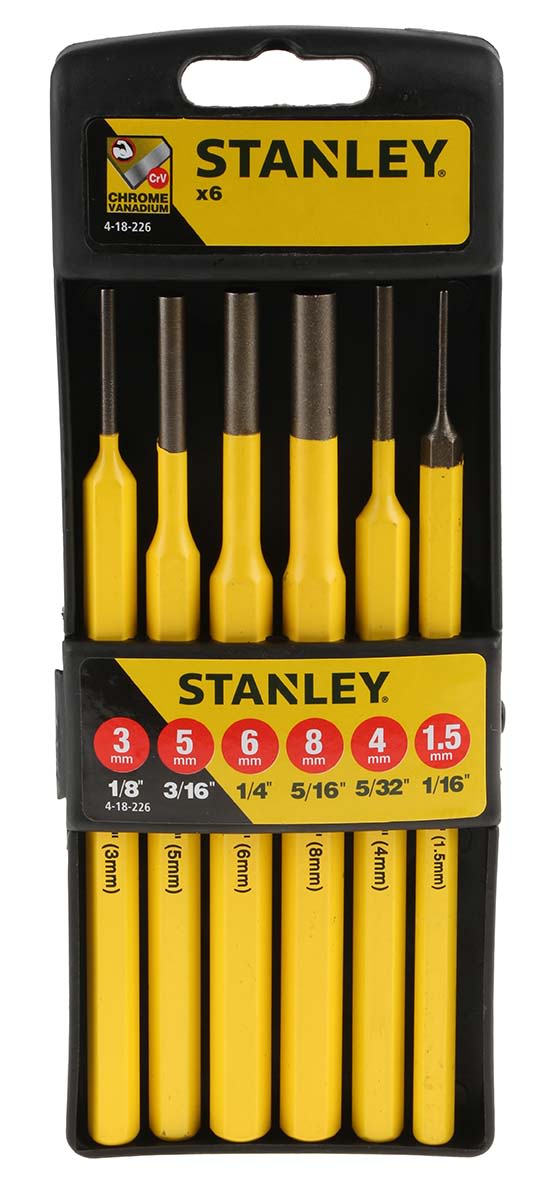 Stanley 6 piece Pin Punch Set - RS Components Vietnam