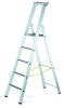 Product image for Zarges Aluminium 5 steps Step Ladder, 1.33m platform height, 2.15m open length