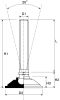 Product image for Nu-Tech Engineering Adjustable Feet A080/012 M24 200mm, 100mm Dia. Stainless Steel, Stainless Steel 4000kg Static Load