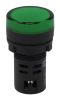 Product image for RS PRO, Panel Mount Green LED Indicator, 22mm Cutout, IP65, 12V ac/dc