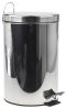 Product image for RS PRO 12L Chrome Pedal Stainless Steel Waste Bin