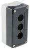 Product image for Empty Push button enclosure, Grey 3 Hole