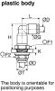 Product image for Bulkhead elbow push-in fitting,6mm