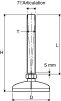 Product image for S/STEEL BASE&STUD M/C MOUNT,M16X100MM L