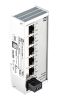 Product image for Harting Ethernet Switch, 5 RJ45 port, 24V dc, 10 Mbit/s, 100 Mbit/s Transmission Speed, DIN Rail Mount