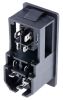 Product image for MAINS INLET,C14 6A,250VAC,SNAP MOUNTING