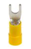 Product image for Yellow M4 spade terminal,4-6sq.mm wire