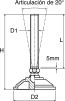 Product image for S/STEEL ADJ LEVELLING FOOT,M12X75MM L