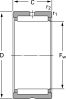 Product image for Machined Needle Roller Bearing 8x15x12