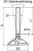 Product image for S/STEEL ADJ LEVELLING FOOT,M12X75MM L