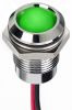 Product image for 14mm prom IP67 sealed chr LED,green 220V