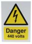 Product image for PP sign 'Danger 440 volts', 175 x 125mm