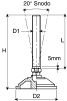 Product image for S/STEEL ADJ LEVELLING FOOT,M12X75MM L