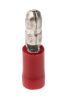 Product image for Red male crimp bullet terminal,4mm