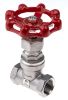 Product image for S/steel AISI globe valve,1/2in BSP F-F