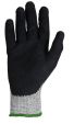 Product image for Black/grey cut 5 latex coated glove 8