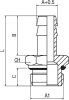 Product image for MALE HOSE ADAPTOR - BSPP 7-1/4