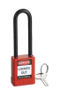 Product image for RS PRO 1 Lock 6.4mm Shackle Aluminium, Nylon Safety Lockout- Red